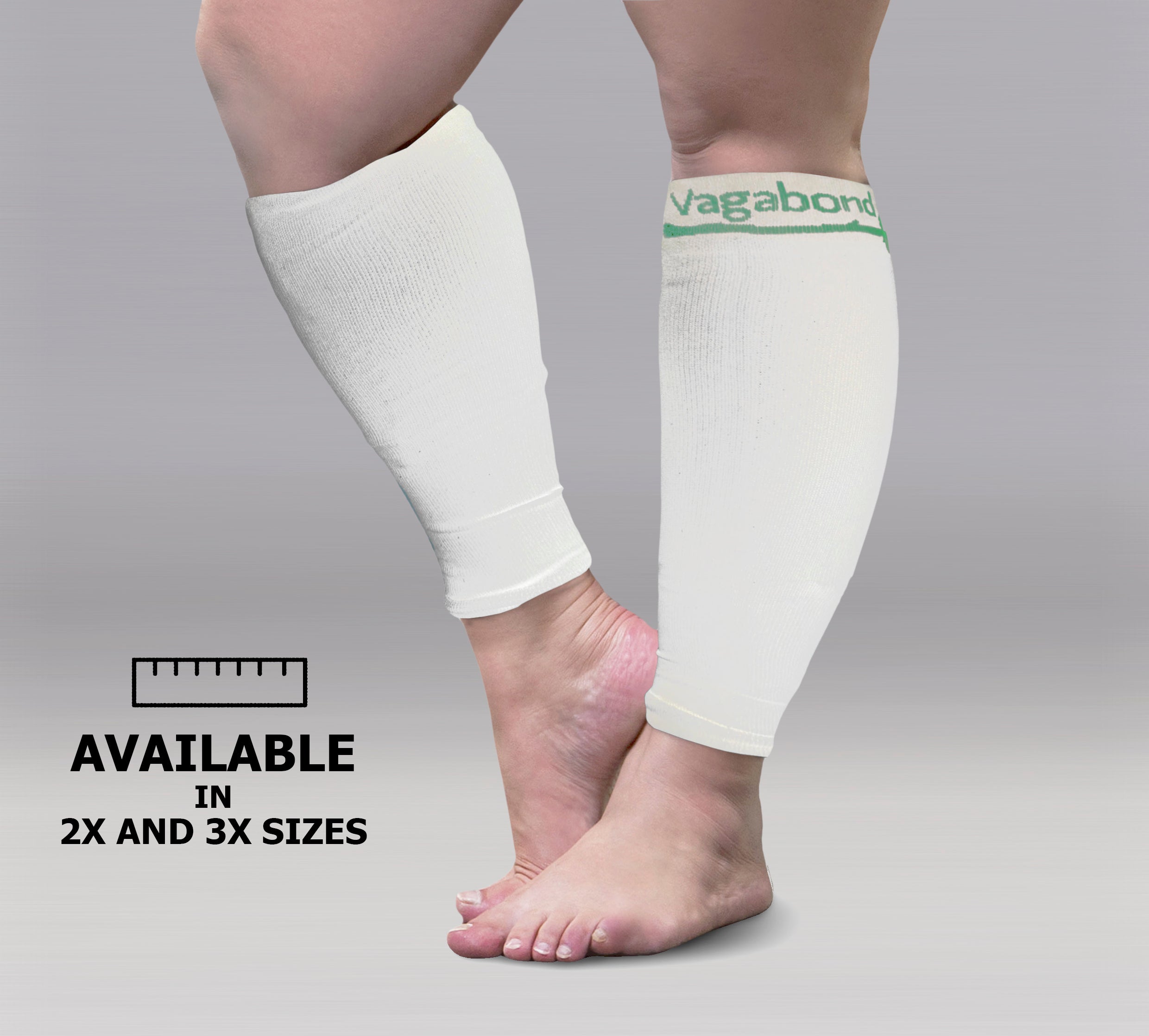 XXL White Calf Compression Sleeves (Pair) – Comfy Compression