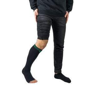 Vagabond XXL Wide Calf Graduated Compression SOCKS WITHOUT TOE-Black-In 2X and 3X sizes